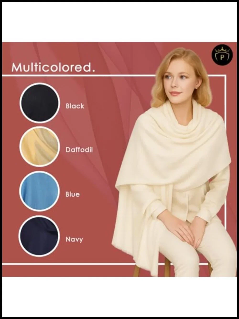 Ultra-Thin Merino Wool Scarf Soft Warm Featherlight Cozy Luxurious Shawl Travel